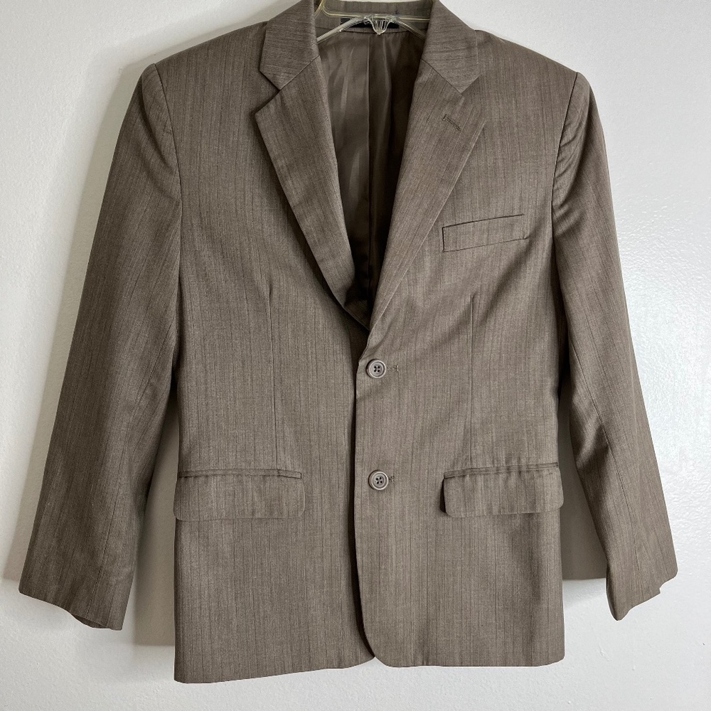 Nautica Mens Tan Brown Blazer Polyester Blend Fully Lined 12 - Picture 1 of 9